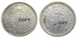 IN(13) Indian 1 Rupee (1941-1945) 5pcs Ancient Silver Plated Copy Coins