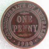 1930 AUSTRALIAN PENNY Copper Copy Coins