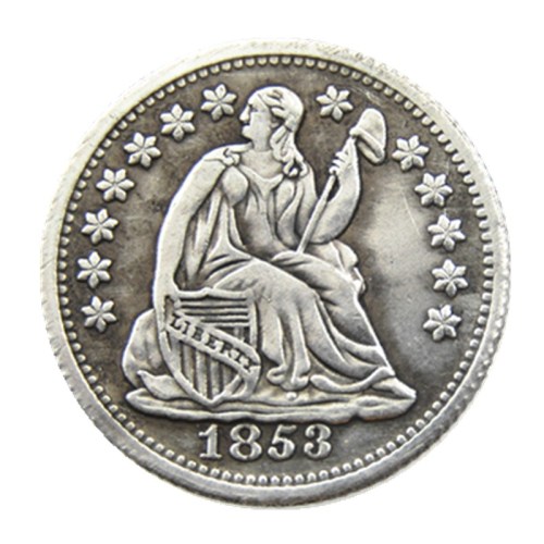 USA 1853P/O Liberty Seated Half Dime No Arrows (Regular Strike) Copy Coins