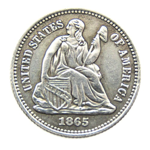 USA 1865P/S(Mintmark Below) Liberty Seated Half Dime Legend Obverse Copy Coins
