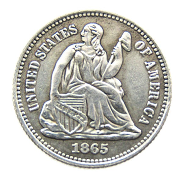 USA 1865P/S(Mintmark Below) Liberty Seated Half Dime Legend Obverse Copy Coins