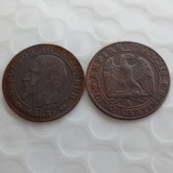 France 1853A 5Cents 100% copper Copy Coins