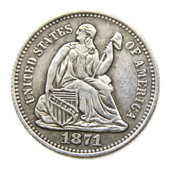 USA 1871P/S(Mintmark Above) Liberty Seated Half Dime Legend Obverse Copy Coins