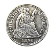 USA 1872P/S Liberty Seated Half Dime Legend Obverse Copy Coins