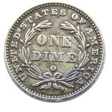 US 1854o Liberty Seated Dime Silver Plated Copy Coin