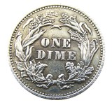 US 1874 Liberty Seated Dime Silver Plated Copy Coin