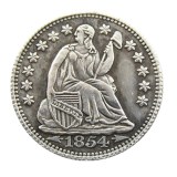 US 1854o Liberty Seated Dime Silver Plated Copy Coin