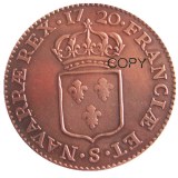 France 1720A 100% Copper Copy Coins(26mm)