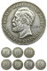 A set of (1877-1904) 7pcs Norway 1 Kroner Silver Foreign Coin Silver Plated Copy Coins