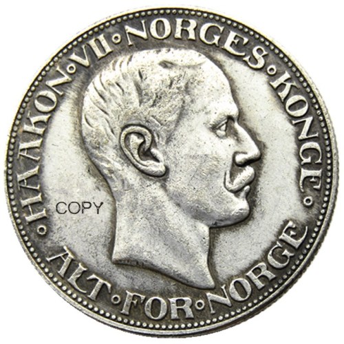 Norway 2 Kroner - Haakon VII (1910 1912 1913 1917 ) 4pcs Silver-Plated Coin COPY