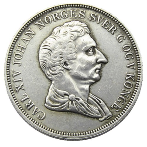 1844 Norway 1/2 Speciedaler Silver Plated Copy Coins