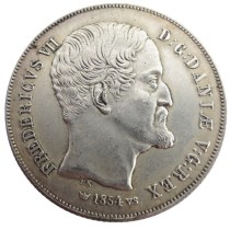 DENMARK Frederik VII 1855 FK,VS AR 0.5 Rigsdaler Sliver Plated Copy Coins