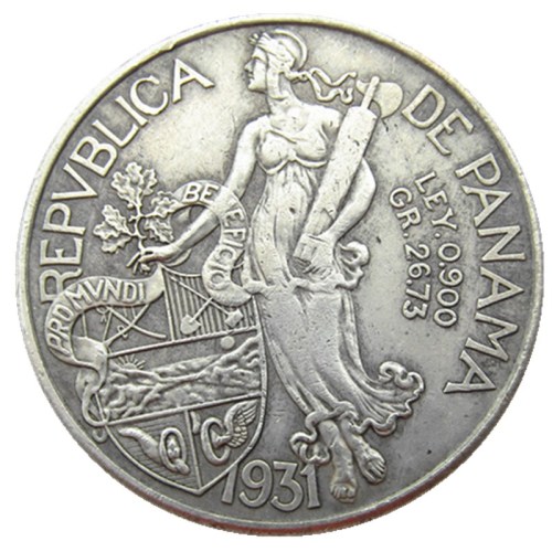 Panama Balboa 1931 Silver Foreign Copy Coin