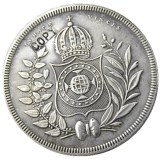 Brazil 1834 400 Ries Silver Plated Copy Coins