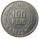 Brazil 1922 100 Ries Nickel Plated Copy Coins