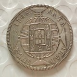 Brazil 1821 640 Ries Silver Plated Copy Coins