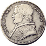 Italy Vatican, Papal States, Scudo (1848 1853 1854) Silver Plated Copy Coins
