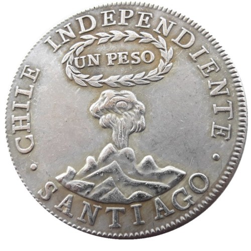 Chile Peso 1834-FJ Silver Silver Plated Copy coin