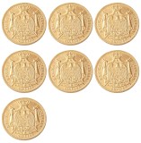 ITALIAN STATES, KINGDOM OF NAPOLEON, Napoleon I, 40 Lire, 1808-1814-M 7pcs Gold Plated Copy Coin