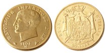 ITALIAN STATES, KINGDOM OF NAPOLEON, Napoleon I, 20 Lire, 1809-1814-M 6pcs Gold Plated Copy Coin