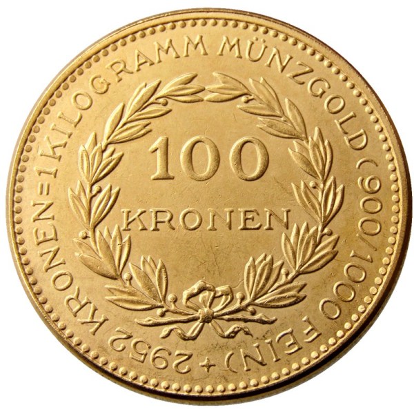 Italy 1924 100 Kronen Gold Plated Copy Coins