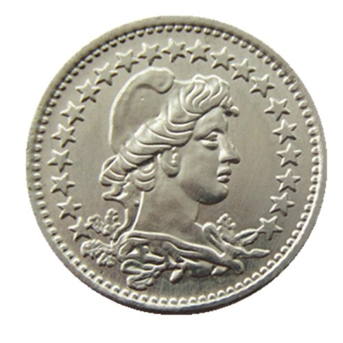 Brazil 1935 20 Ries Nickel Plated Copy Coins