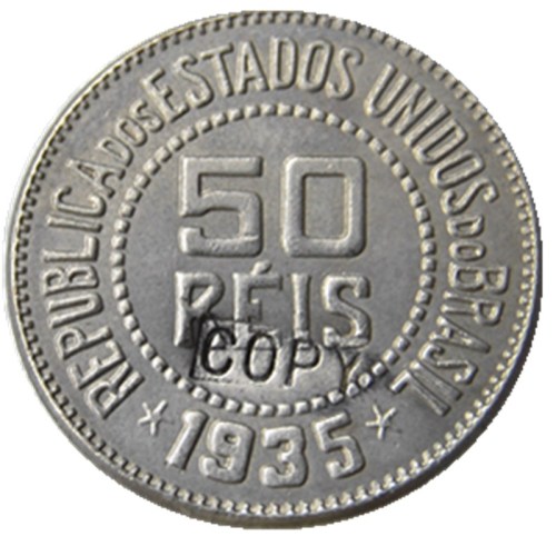 Brazil A set of(1920 1931 1935) 3pcs 50 Ries Nickel Plated Copy Coins