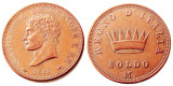 ITALIAN ST 1813 Kingdom Of Napoleon I 1 SOLDO Made in Copper Copy Coins