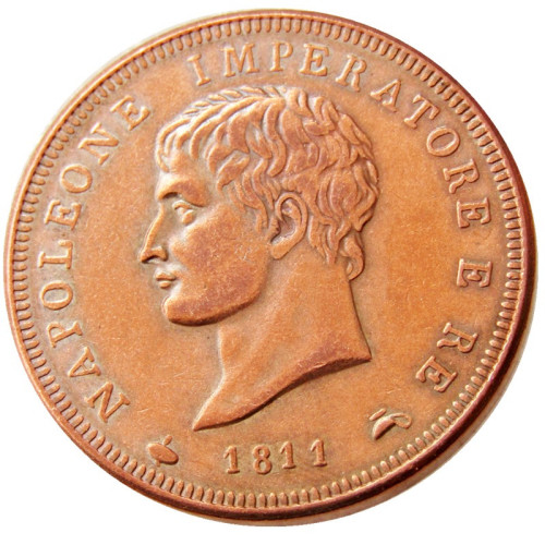 ITALIAN ST 1811 Kingdom Of Napoleon I 1 SOLDO Made in Copper Copy Coins