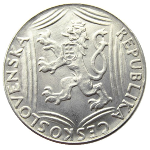 (CR02)Czechoslovakia 100 Korun 1948 Choice Uncirculated Silver/Nickel Plated Coin