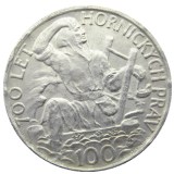 (CR01)1949 Czechoslovakia 100 Korun Jihlava Mining Privileges Silver/Nickel Plated Coin