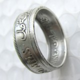1934 Israel Palestine British Mandate 100 Mils Silver Plated Coin Ring Handmade In Sizes 7-14
