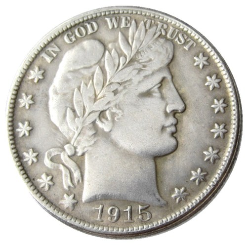 90% Silver US 1915 Barber Half Dollar Copy Coin