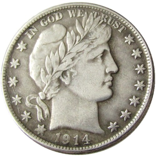 90% Silver US 1914 Barber Half Dollar Copy Coin