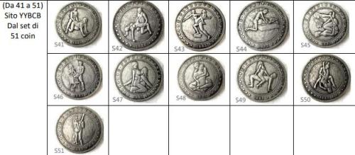 HOBO A Set Of(1879cc-1889cc) (S11-S51)41PCS Sex Morgan Silver Plated Dollar Copy Coin