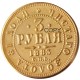 Euro 1883A Russian Aleksandr III 3 Rubles Gold Plated Copy Coins