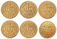 Euro 1881-1885 6PCS Russian Aleksandr III 3 Rubles Gold Plated Copy Coins