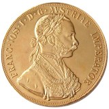 Austria 1872 Habsburg 4 Ducats - Franz Joseph I Diameter 40MM.22g Real Gold-Plated Coins COPY