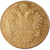Austria 1885 Habsburg 4 Ducats - Franz Joseph I Diameter 40MM.22g Real Gold-Plated Coins COPY
