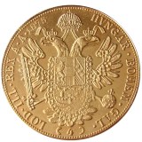 Austria 1875 Habsburg 4 Ducats - Franz Joseph I Diameter 40MM.22g Real Gold-Plated Coins COPY