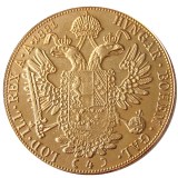 Austria 1881  Habsburg 4 Ducats - Franz Joseph I Diameter 40MM.22g Real Gold-Plated Coins COPY