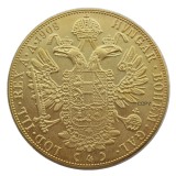 Austria 1908 Habsburg 4 Ducats - Franz Joseph I Diameter 40MM.22g Real Gold-Plated Coins COPY