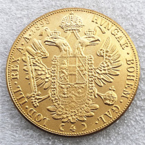 Austria 1893 Habsburg 4 Ducats - Franz Joseph I Diameter 40MM.22g Real Gold-Plated Coins COPY Austria 1893 Habsburg 4 Ducats - Franz Joseph I Diameter 40MM.22g Real Gold-Plated Coins COPY