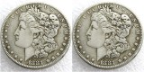 US 1881/1881 Morgan Dollar Two Faces Silver Plated Copy Coin