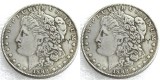US 1892/1892 Morgan Dollar Two Faces Silver Plated Copy Coin