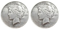 US 1926/1926 Peace Dollar Two Faces Silver Plated Copy Coin US 1926/1926 Peace Dollar Two Faces Silver Plated Copy Coin