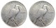 US Two Faces -S-S Double Eagles Peace Dollar Silver Plated Copy Coin