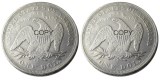 US Coins Two Faces Eagle -CC-CC Liberty Dollar Silver Plated Copy Coins