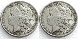 US 1899/1899 Morgan Dollar Two Faces Silver Plated Copy Coin