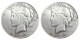 US 1923/1923 Peace Dollar Two Faces Silver Plated Copy Coin